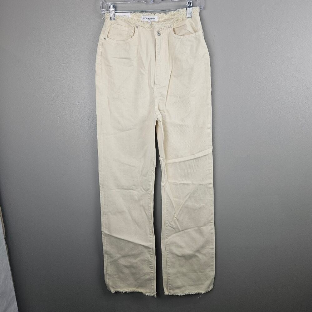 WeWoreWhat Frayed Straight Jeans Size 26